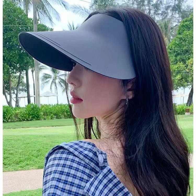 夏季新款升级无痕防晒帽女户外运动空顶遮阳帽防紫外线太阳空顶帽