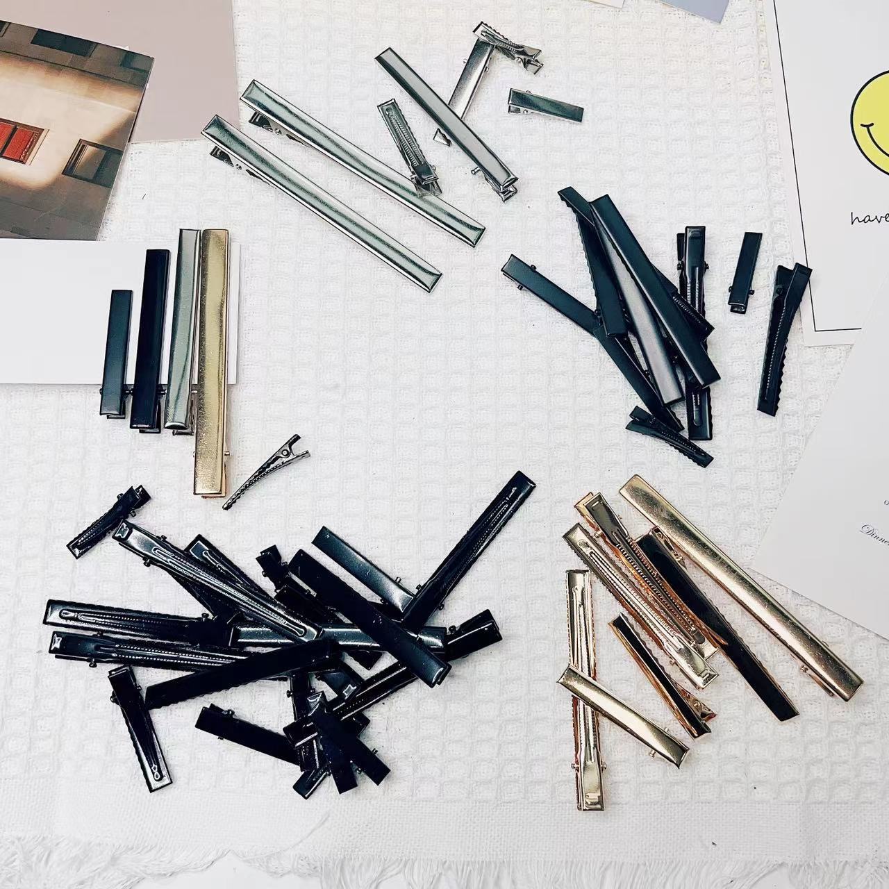 Square Beak Clip Diy Hairpin Material Wholesale Hairpin Hair Accessories Hairpin Hair Card Square Clip Beak Clip Headgear Accessories Specification drawing