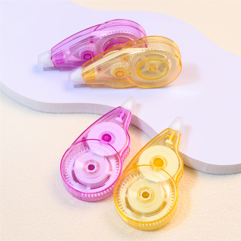 修正带学生学习纠错文具厂家批发彩色透明简约办公室便携用品套装