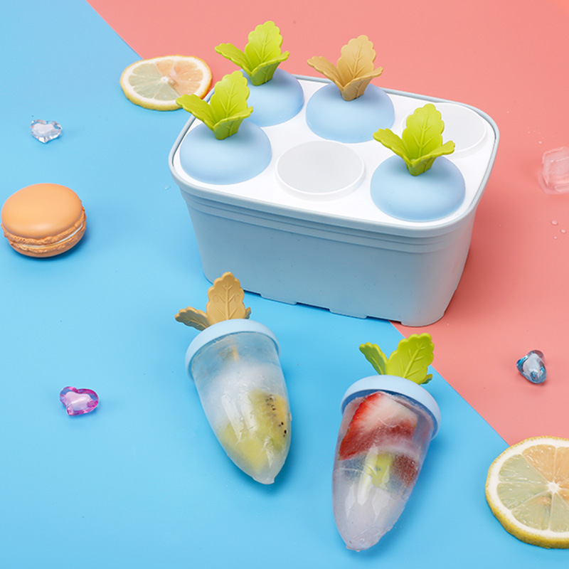 辉煌0577 小盆栽四格冰模 自制冰棍冰淇淋模具塑料DIY雪糕