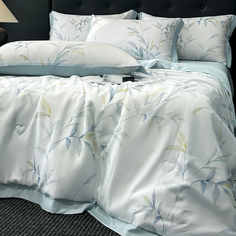 Class A Summer Lyocell Tencel Summer Cooling Quilt Four-piece set, smooth for naked sleep, air-conditioned quilt, summer quilt, machine-washable thin quilt Specification image