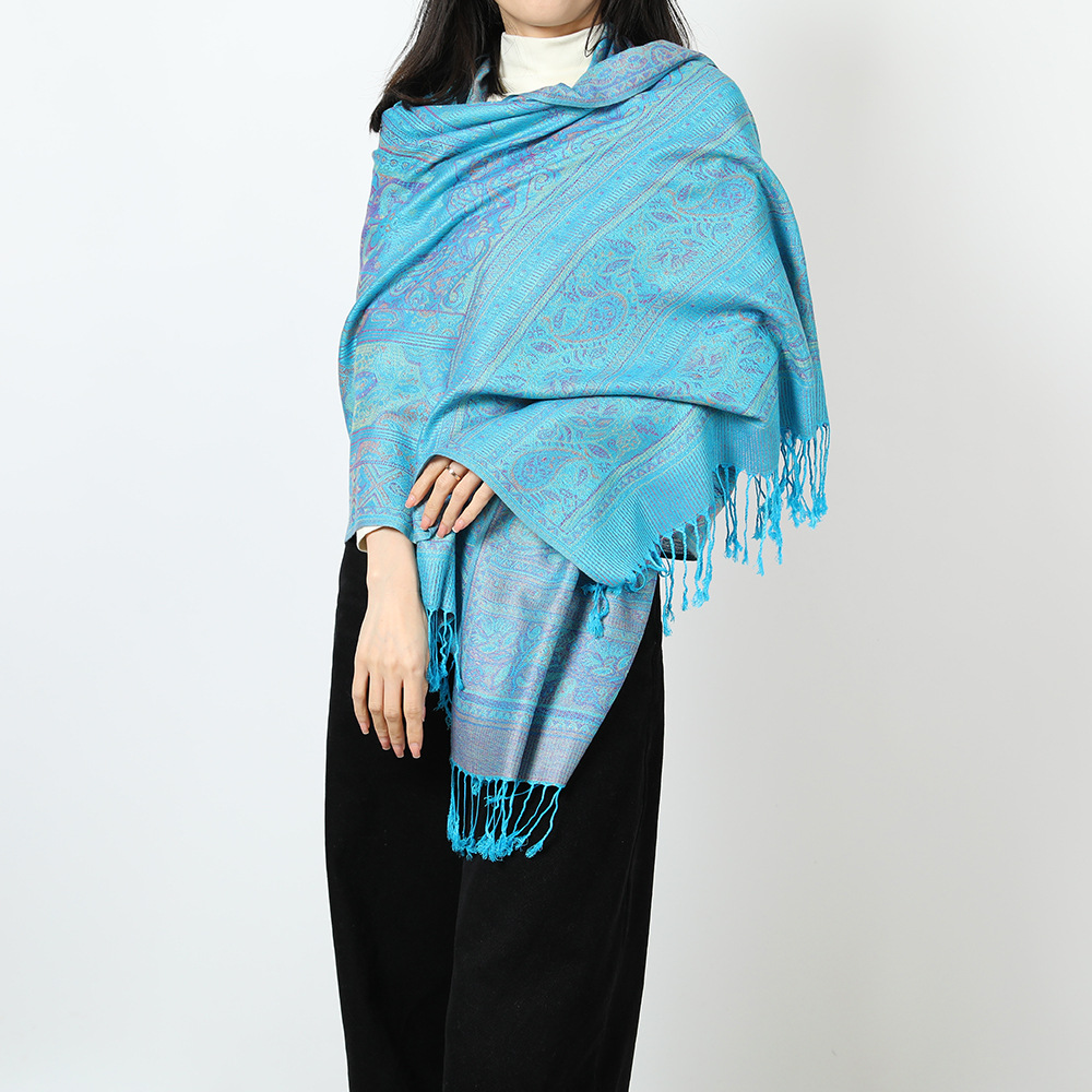 Jacquard Cashew Scarf Viscose Pashmina Shawl Women's Headscarf 70*200Cm Spring And Autumn Scarf Specification drawing