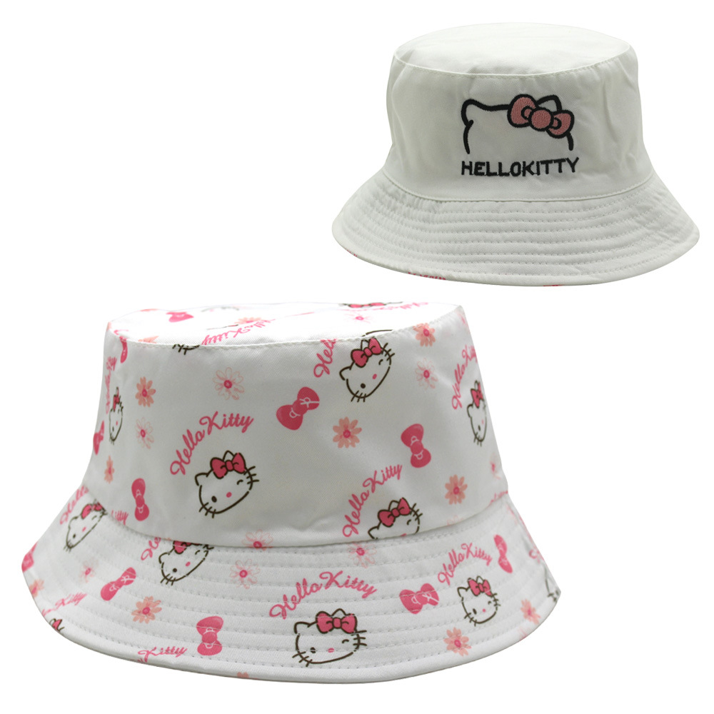 Cross-Border New Kulomi Printed Fisherman Hat Cartoon Anime Sanrio Embroidery Double-Sided Wear Visor Basin Hat Application Scenario