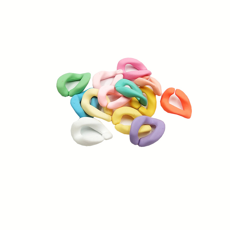 Acrylic Chain Handle Paint 17X23mm Colorful Macaron Chain Buckle Ring Diy Can Be Set Chain Accessories Item Picture