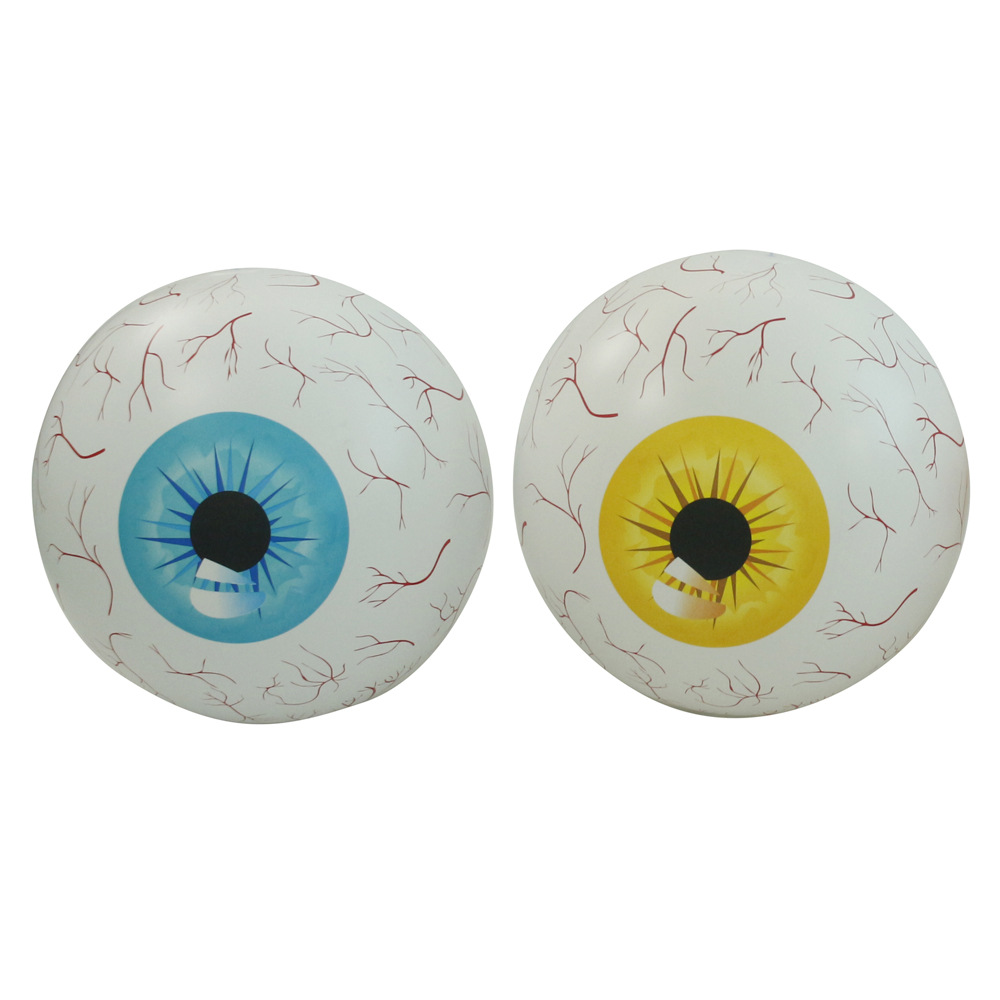 New PVC inflatable LED light ball Halloween decoration party supplies, terrifying bloodshot Halloween eyeball ornaments Specification drawing