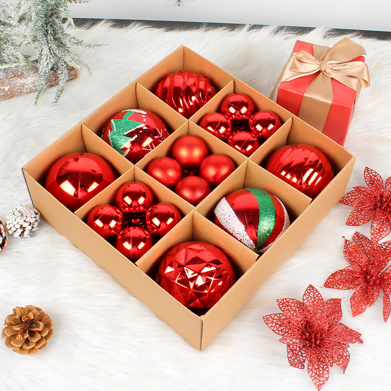 diy Christmas decorative ball set, painted Christmas balls, Christmas tree hanging balls, decorated electroplated ball pendants