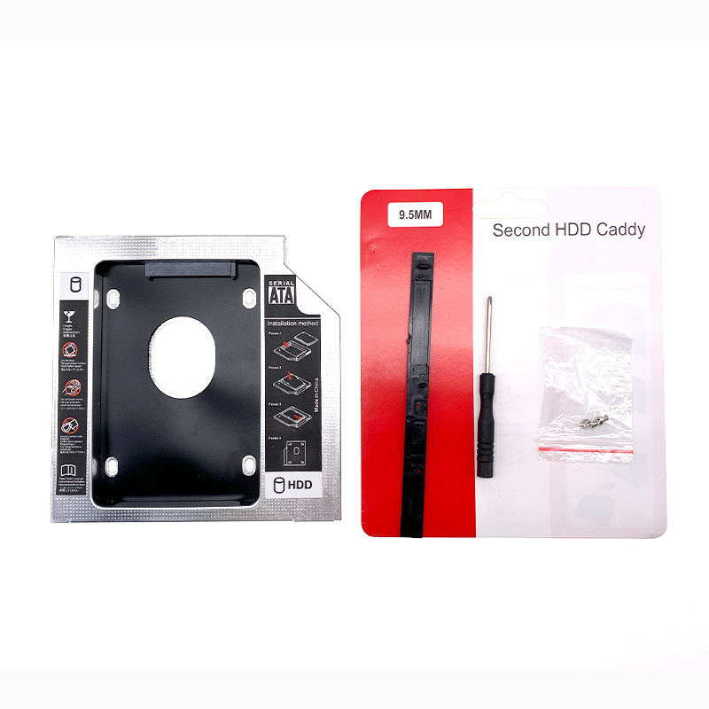 Notebook optical drive bracket, 2.5-inch mechanical SSD stand, aluminum SATA3 optical drive slot, solid-state drive optical drive bracket details Picture