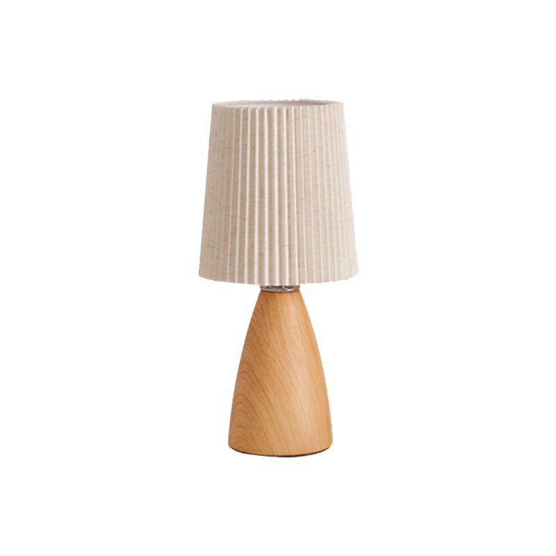 Desk lamp, bedroom pleated retro ceramic, study, night light, warm and romantic, desktop decoration, atmosphere, bedside lamp Item Picture