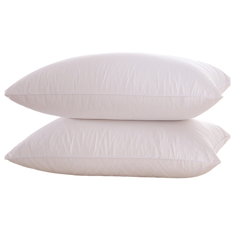 Pillow core, hotel and homestay bedding manufacturer wholesale hotel 1200-gram all-cotton feather velvet pillow core Item Picture