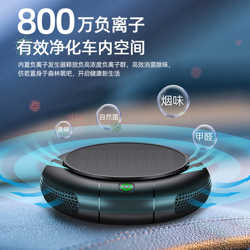 Car air purifier, negative ion household air purifier, solar air purifier gift box set details Picture