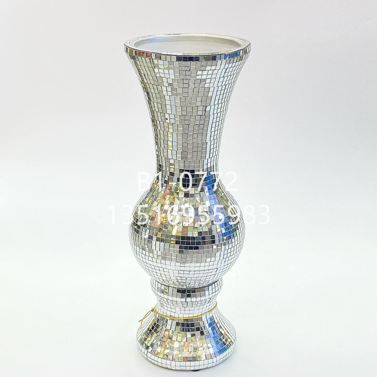 25cm glass Mosaic vase flower arranger Living Room Hotel Gift Set 40cm vase