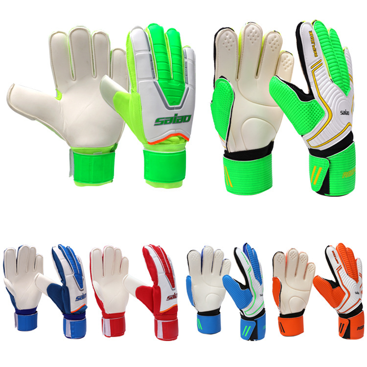 Football goalkeeper gloves, professional football equipment, goalkeeper gloves, finger protection, anti-slip, wear-resistant, adult training style Item Picture