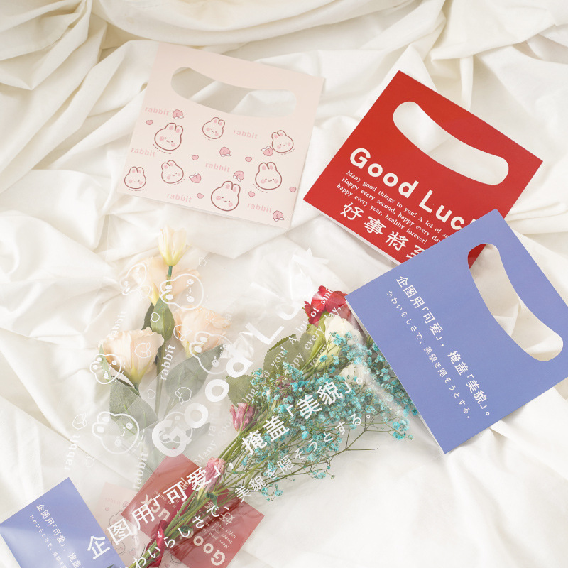 Wholesale of Teachers' Day gifts, single carnation packaging handbags, gift bags, transparent InS-style flower packaging bags Application Scenario