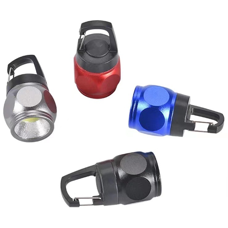 COB pequeña mano eléctrica portátil llave luz al aire libre escalada hebilla luz mini pequeña lámpara colgante regalo regalo de negocios luz