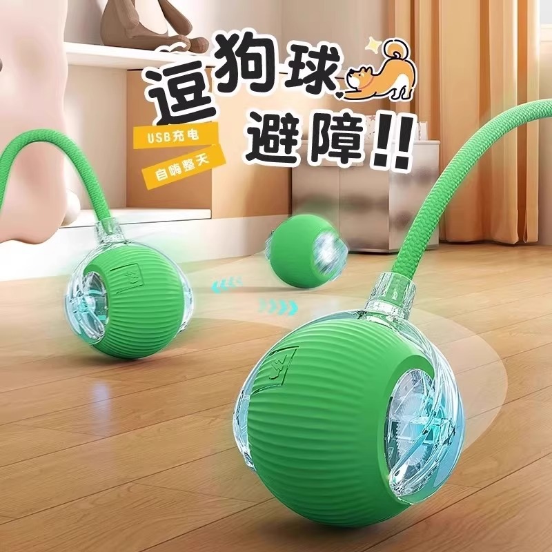 狗狗玩具自动遛狗球耐咬自嗨逗狗狗互动比熊小型犬宠物小狗突突球