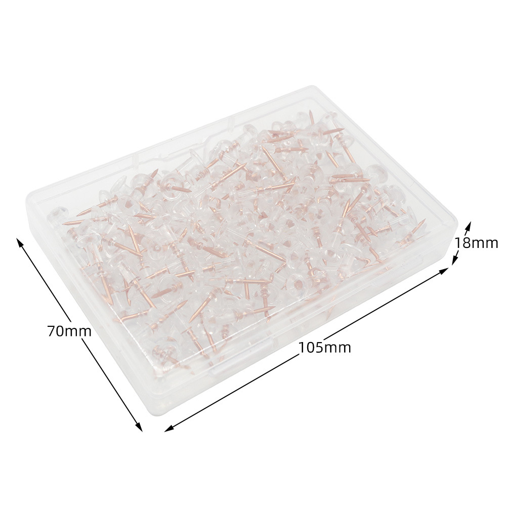 Amazon 100 transparent color rose gold nail office corkwood fixing tools wholesale manufacturers Item Picture