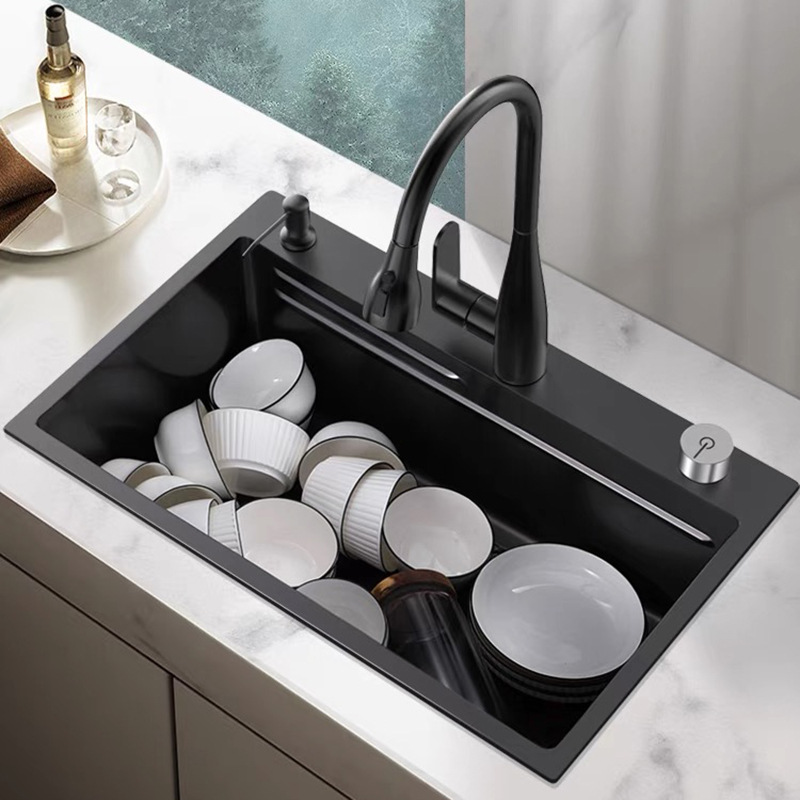 Sink Kitchen Large Single Sink Thickened 304 Stainless Steel Handmade Nano Dish Washing Basin Sink Item Picture