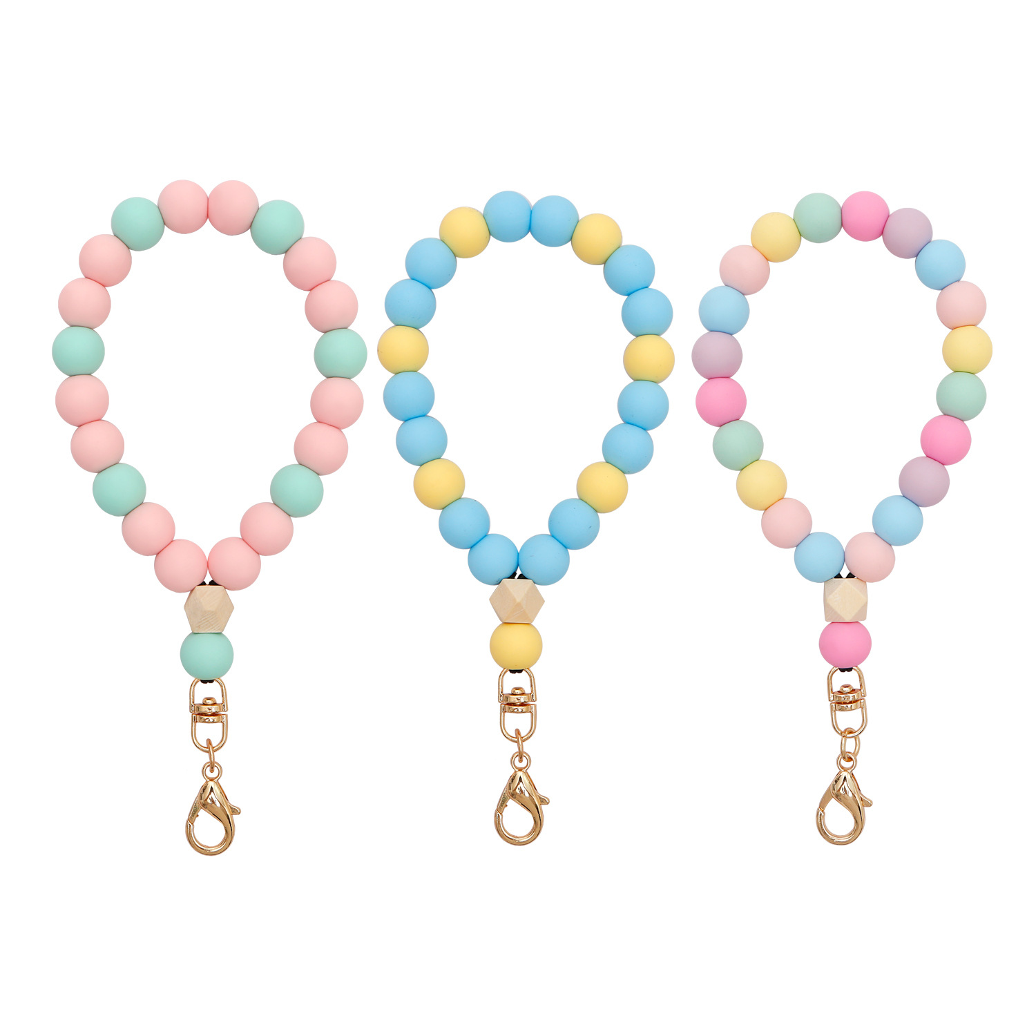 Amazon's best-selling teardrop-shaped silicone bead wrist ring is simple, small and comes in a variety of colors. It is a handcrafted beaded phone lanyard Item Picture