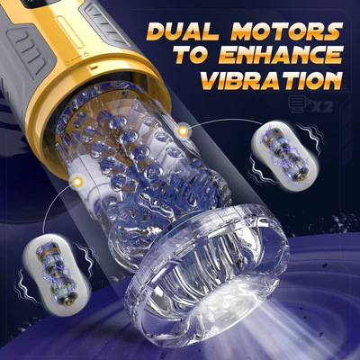 The male sex toy automatic masturbator is a stimulating stroker with 7 pushing and rotating modes Specification drawing