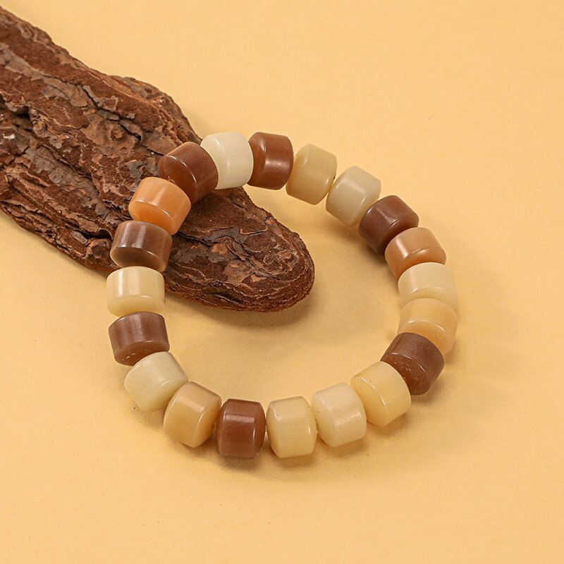 热可可金轮静/白玉菩提子/手串细节图