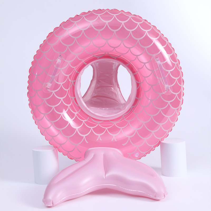 Off-The-Shelf Cross-Border Instagram Children's Swimming Ring Baby Seat Ring Mermaid With Handlepockets Baby Seat Ring Inflatable Application Scenario
