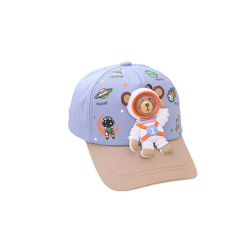 Children's Cap Children's Cap Children's Baseball Cap New Astronaut Headphone Cap Cute Cartoon Children's Baseball Cap Spring And Summer New Sunshade Hat Male K569 Item Picture