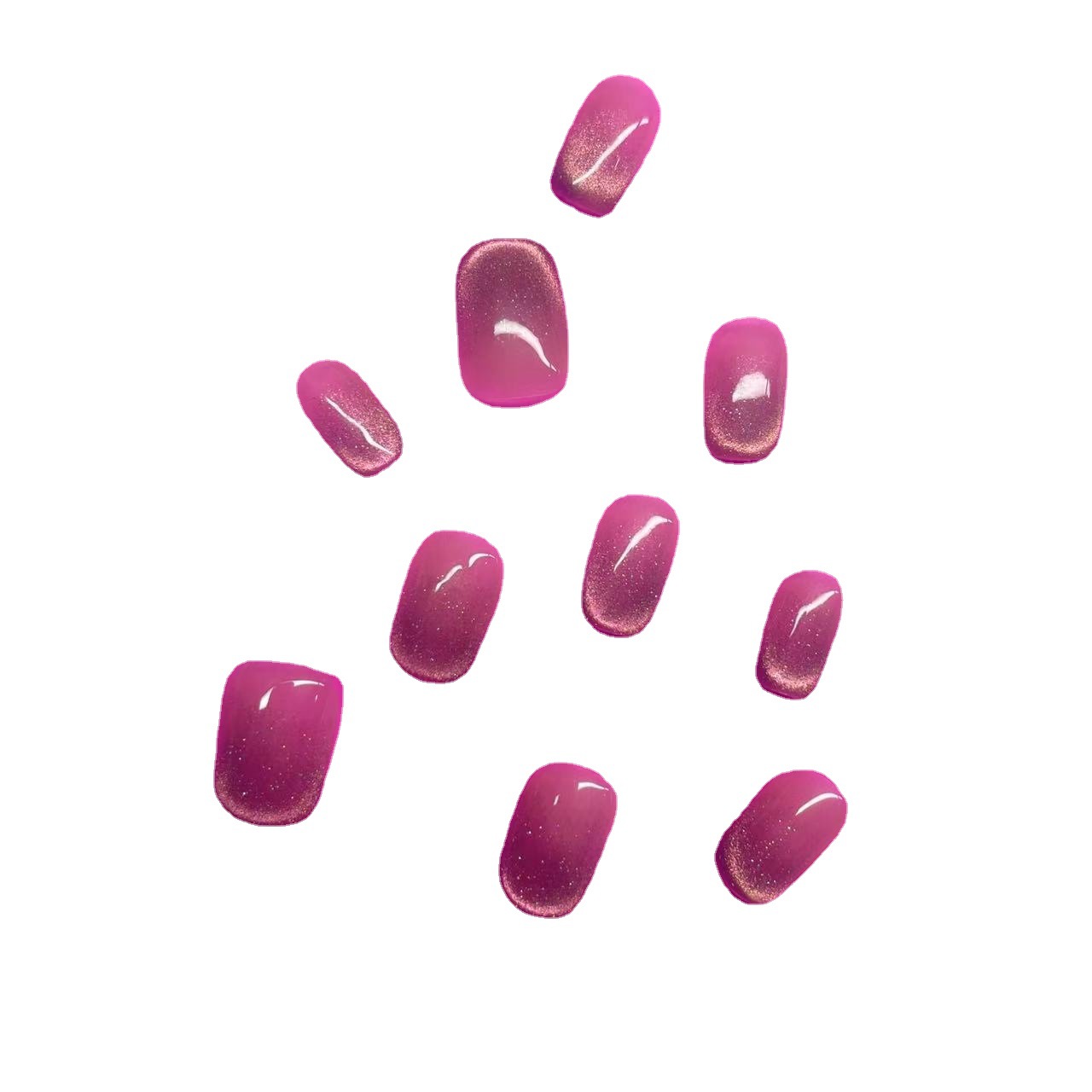 Wholesale Hand-Made Thin Nude Powder Nail Paste Nail Paste For Women French Cat Eye Nail Wear Nail Application Scenario