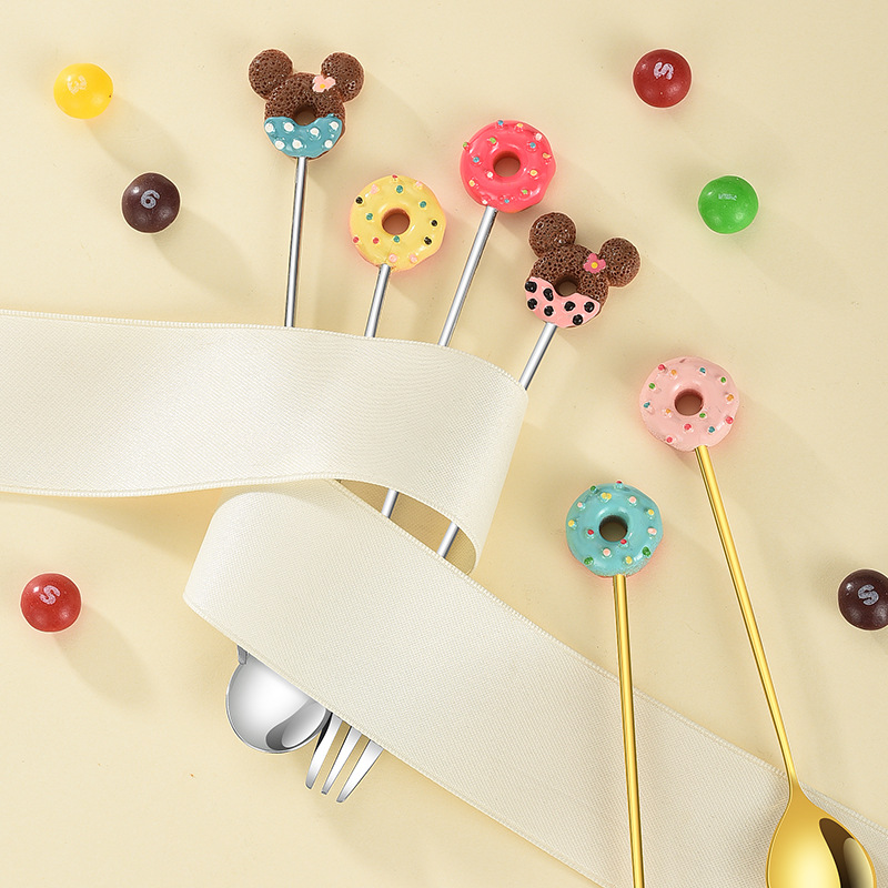 Spoon Stainless Steel Cartoon Creative Dessert Spoon With Cute Children's Doll High Appearance Level Stirring Coffee Spoon Specification drawing