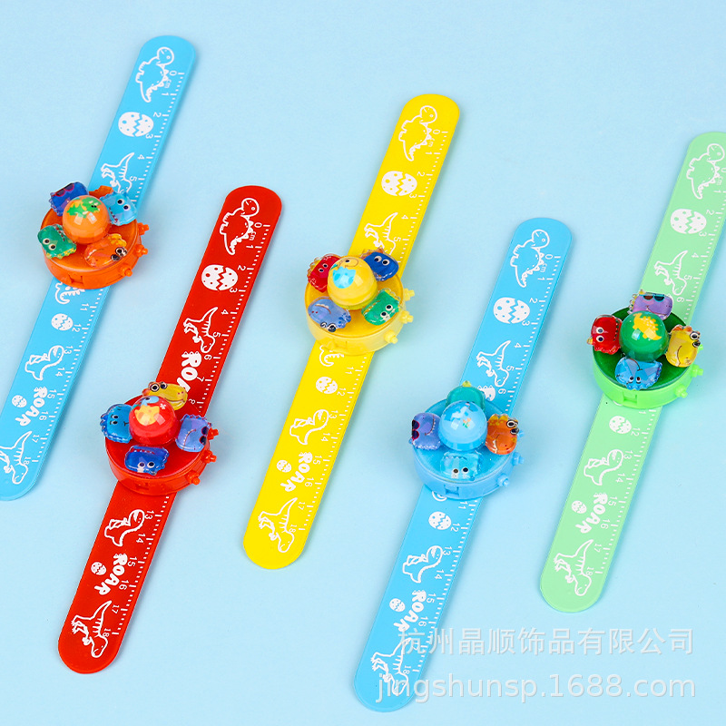 Cartoon flashing dinosaur electronic watch, children's light bracelet, rotatable pat watch, gift for kindergarten babies details Picture