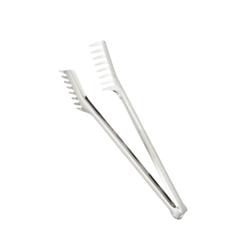 304 stainless steel pasta tongs, comb-shaped food tongs, Korean barbecue tongs, grilled steak tongs, barbecue tongs, buffet food tongs Item Picture