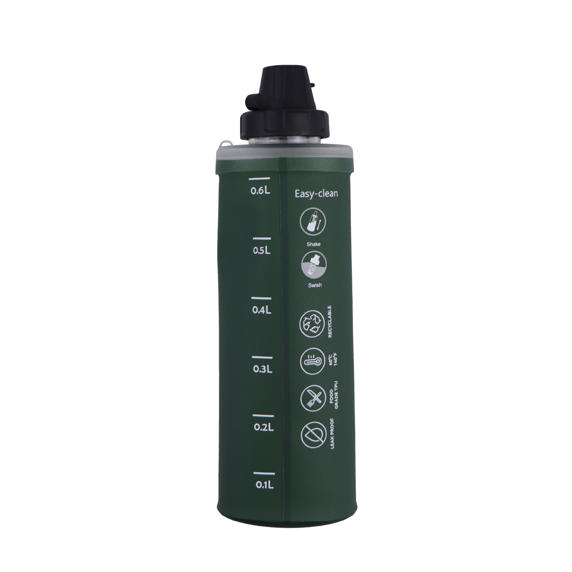Cross-border foldable bottle, outdoor camping, mountain climbing, hiking, lightweight portable water, cycling, running, 1L sports soft water bottle pic 6