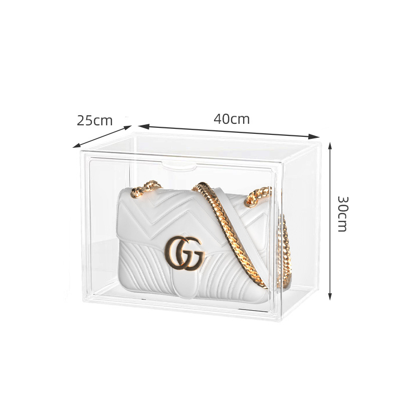 Extra-large fully transparent bag storage box, high boots, backpack display box, model figurine cabinet, doll storage Item Picture