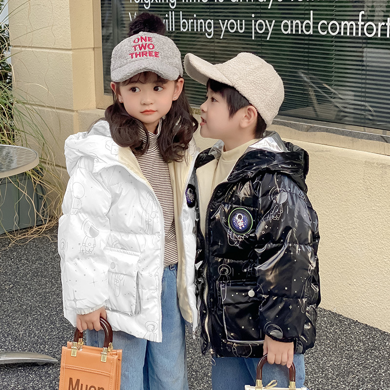 Autumn and winter new children's down cotton-padded clothes, Space Bear no-wash children's cotton-padded clothes, and Zhongda children's cold-proof cotton-padded clothes are being live-streamed and distributed Specification image