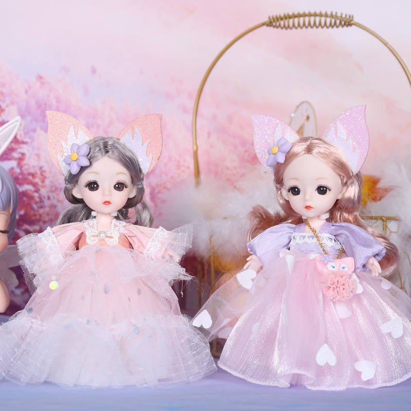 新款春夏玲娜贝贝16厘米活动关节钥匙扣娃娃挂件生日礼品厂家批发