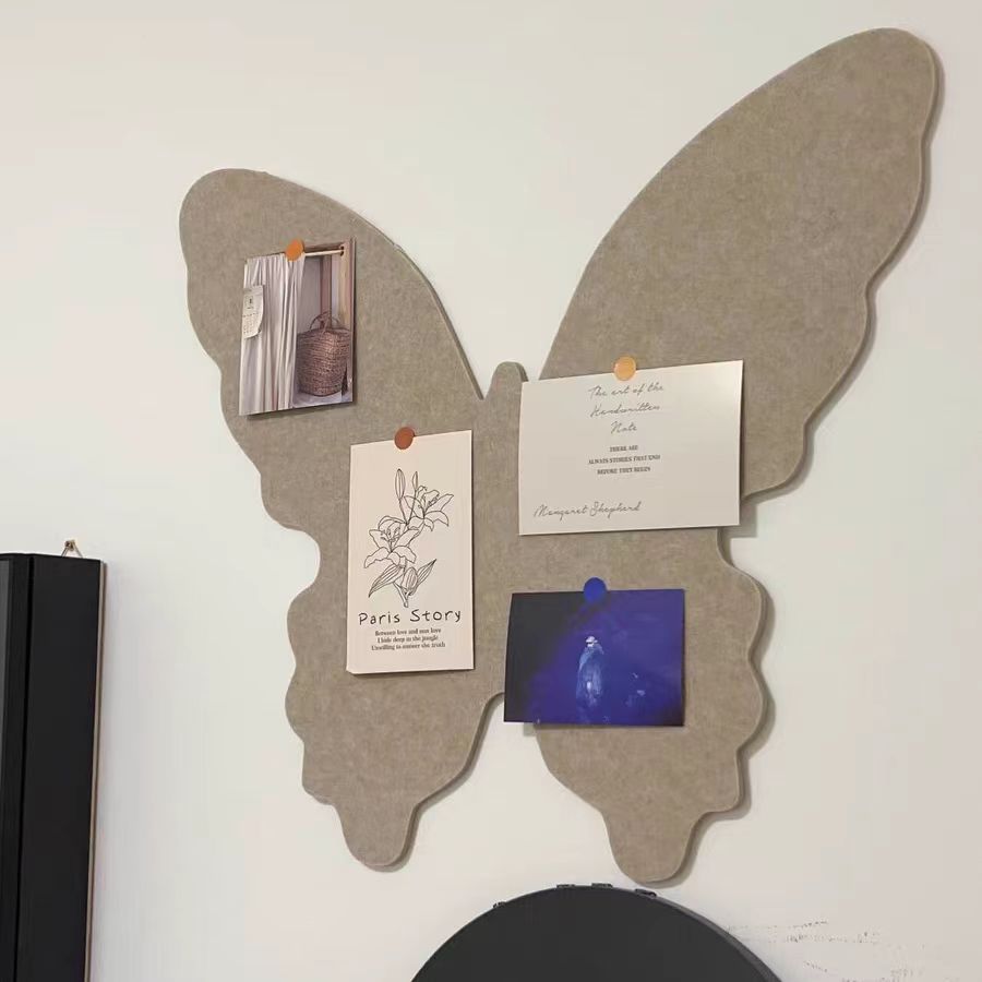 French butterfly felt wall paste display board felt message photo wall self-adhesive perforation-free wall decoration board manufacturers