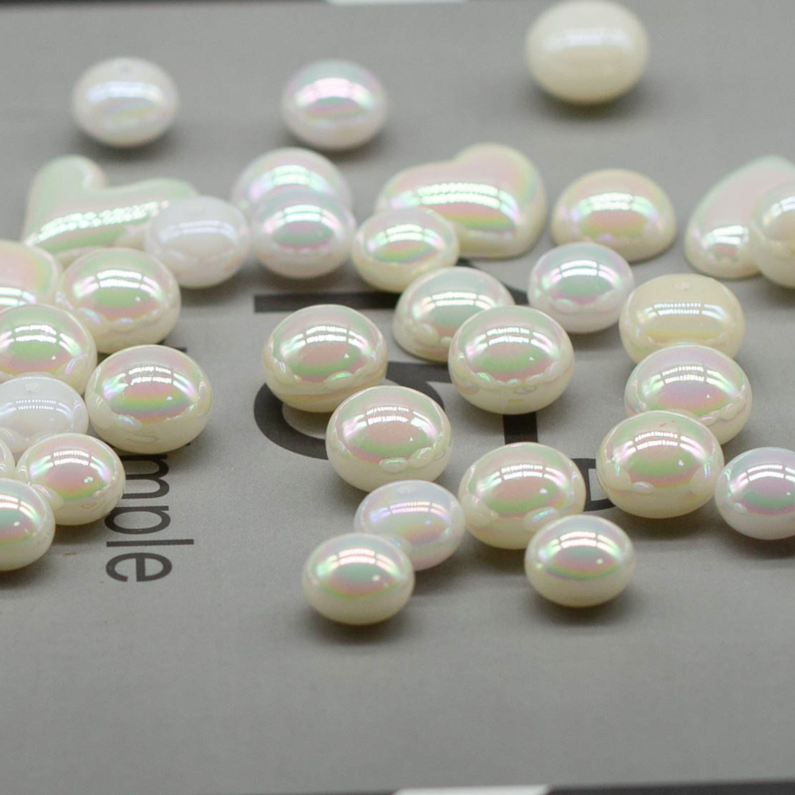 Heidi UV-coated five-color series single-hole steamed bun bead earrings accessories, diy handmade jewelry accessories manufacturer wholesale details Picture