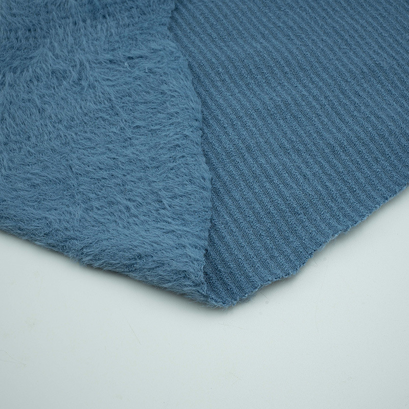 New autumn and winter knitted fabric, plush sweater, fashion fabric, ferrety fleece, mohair and fur fabric Specification image