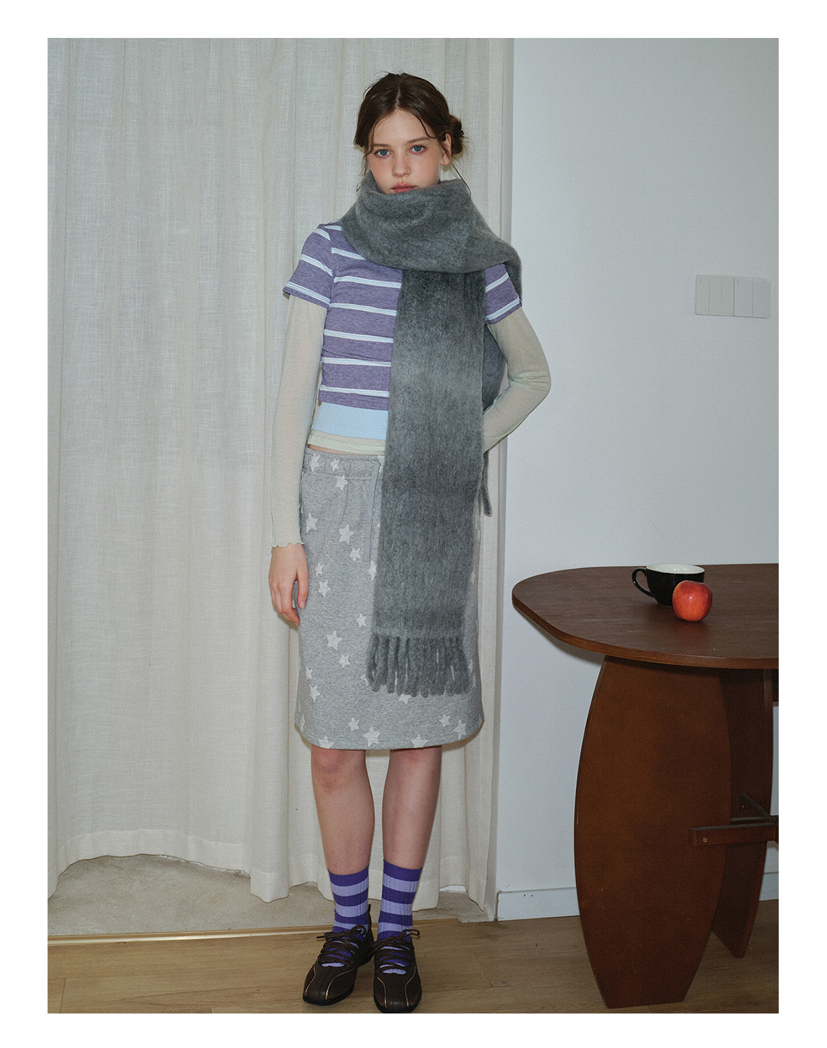 Homemade wool blend gradient color scarf for women, thickened and warm in autumn and winter, with an enhanced ins atmosphere and a soft neck pic 16