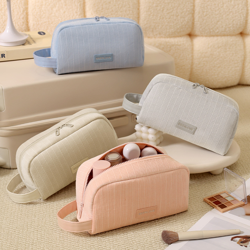 Runhui's new Rongyu hand-held storage bag, cosmetics storage bag, travel makeup and toiletries bag, large-capacity makeup bag details Picture