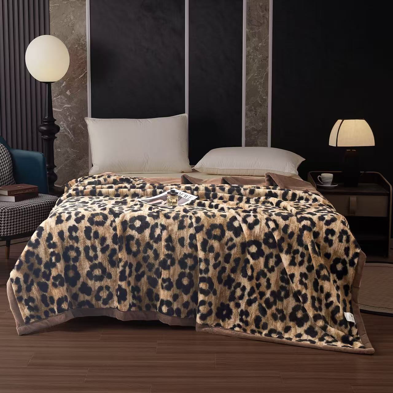 2025新品兔兔绒复合毯 数码印花盖毯 欧美外贸跨境毛毯可视频看货产品图