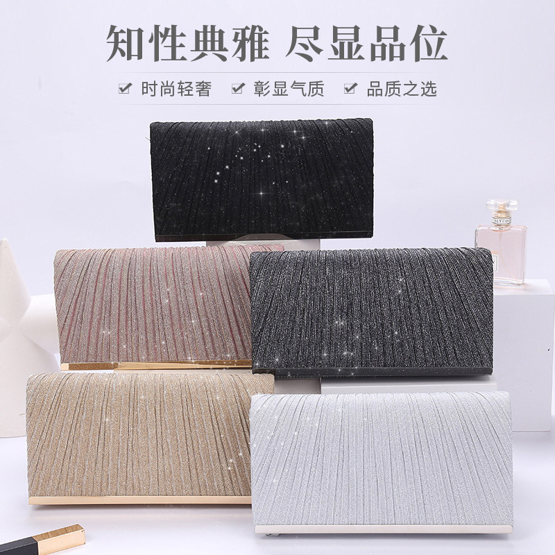 外贸热销夏季韩国手拿包 个性亮片百搭晚会舞会婚礼女包 一件代发