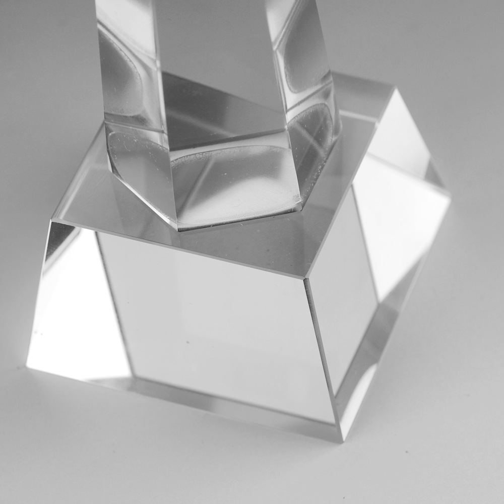 Crystal glass [Crystal Sphere] Crystal Trophy Annual Meeting Reward Competition Activity Outstanding Employee Trophy Specification image