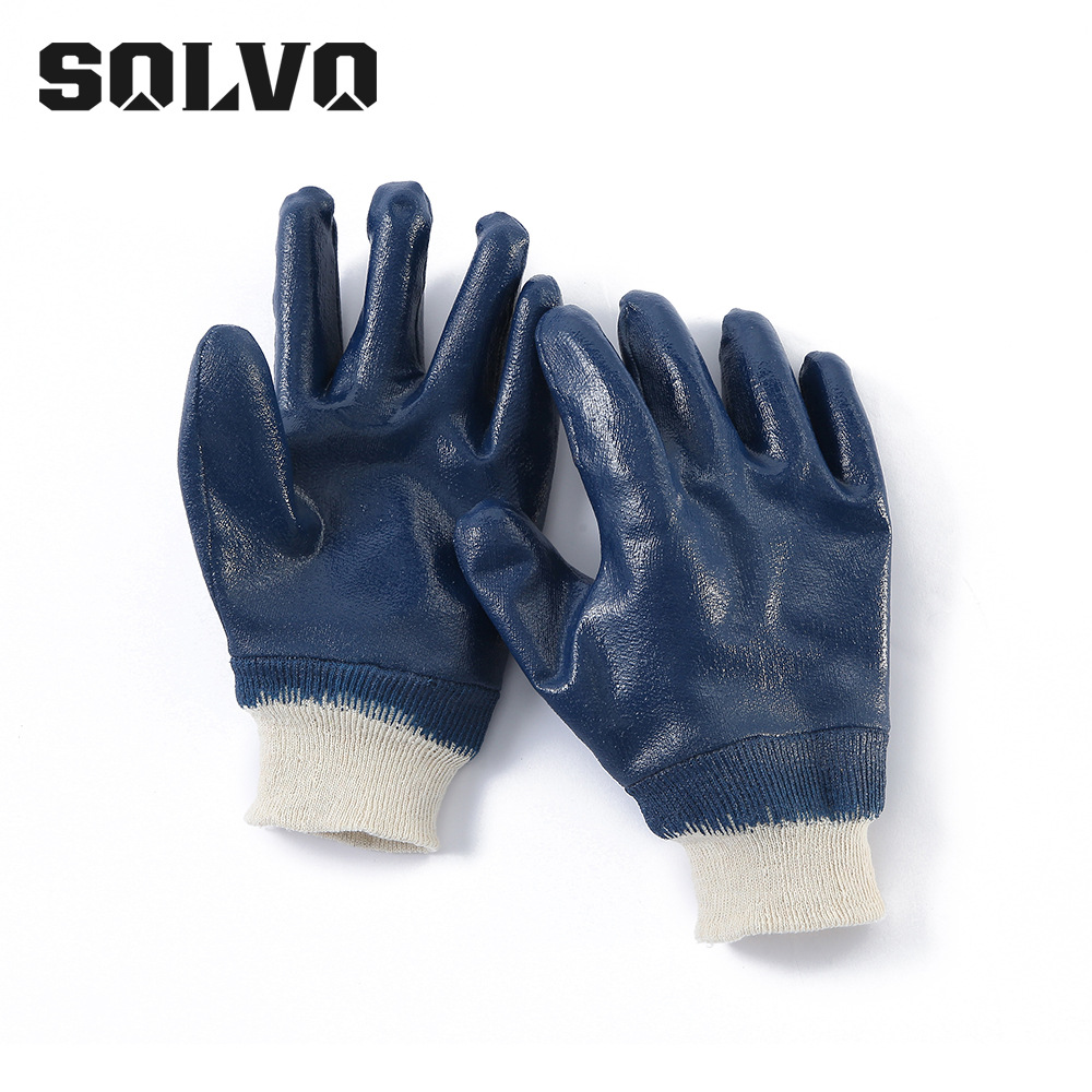 防油手套劳保工作耐磨耐油防水电焊工业加油橡胶加厚全胶耐用防护