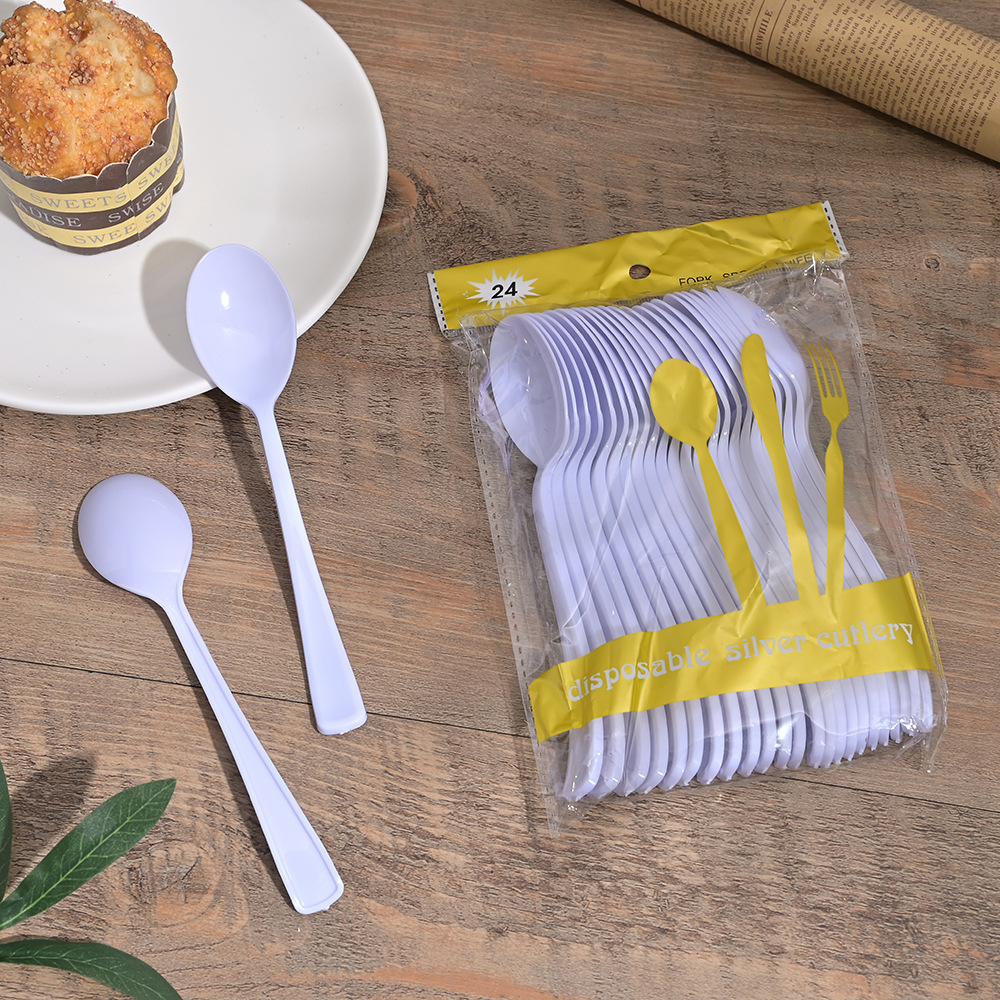 24 With A Variety Of Optional Spoon Set Cake Shop Dessert Spoon Set Tableware Spoon Manufacturers Wholesale Specification drawing