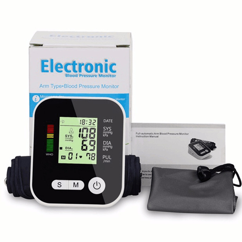Arm Sphygmomanometer Large Screen Voice Measurement Blood Pressure Intelligent Blood Pressure Instrument Upper Arm Type Export Blood Pressure Device
