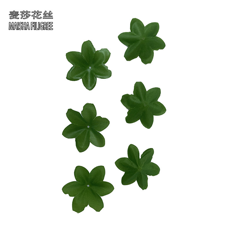 工厂厂家跨境植物绿色树叶花叶花片称斤绢花银色圣诞树叶片仿真花详情10