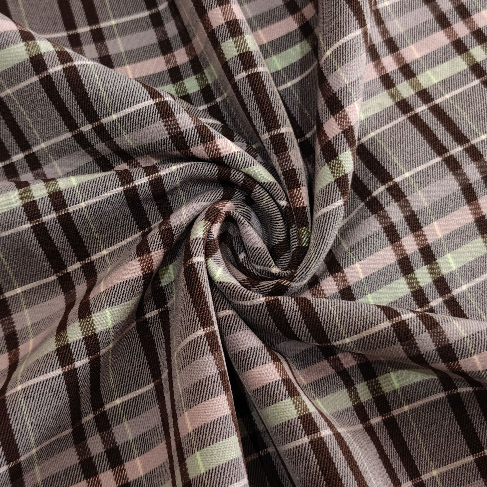 Manufacturer Grosgrain Green Powder Gray Striped Plaid Elastic Interwoven Blend Casual Pants Beach Pants Sports Women's Pants Fabric Specification drawing