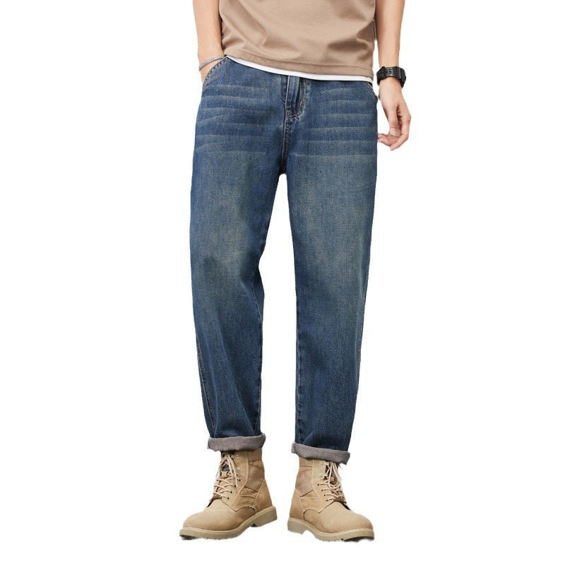 Harun jeans for the summer of 2024 are a trendy men's casual, fashionable, comfortable and versatile pants that are both youthful and stylish Item Picture