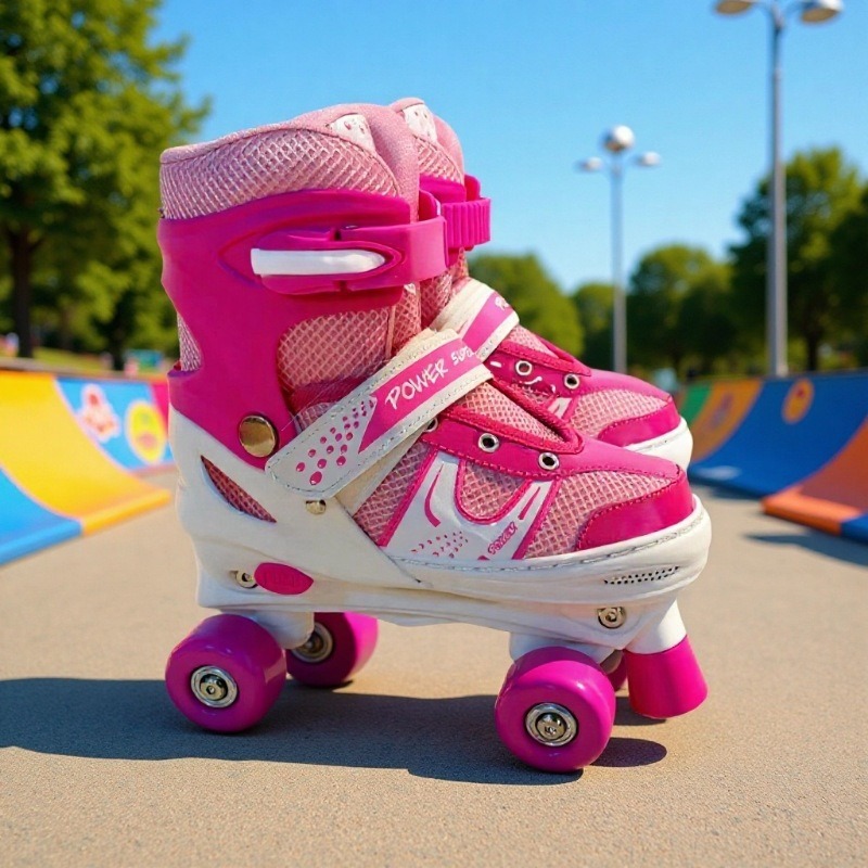 Double-row roller skates, four-wheel adult roller skates, traditional roller skates, adjustable size roller skates, children's roller skates factory Application Scenario