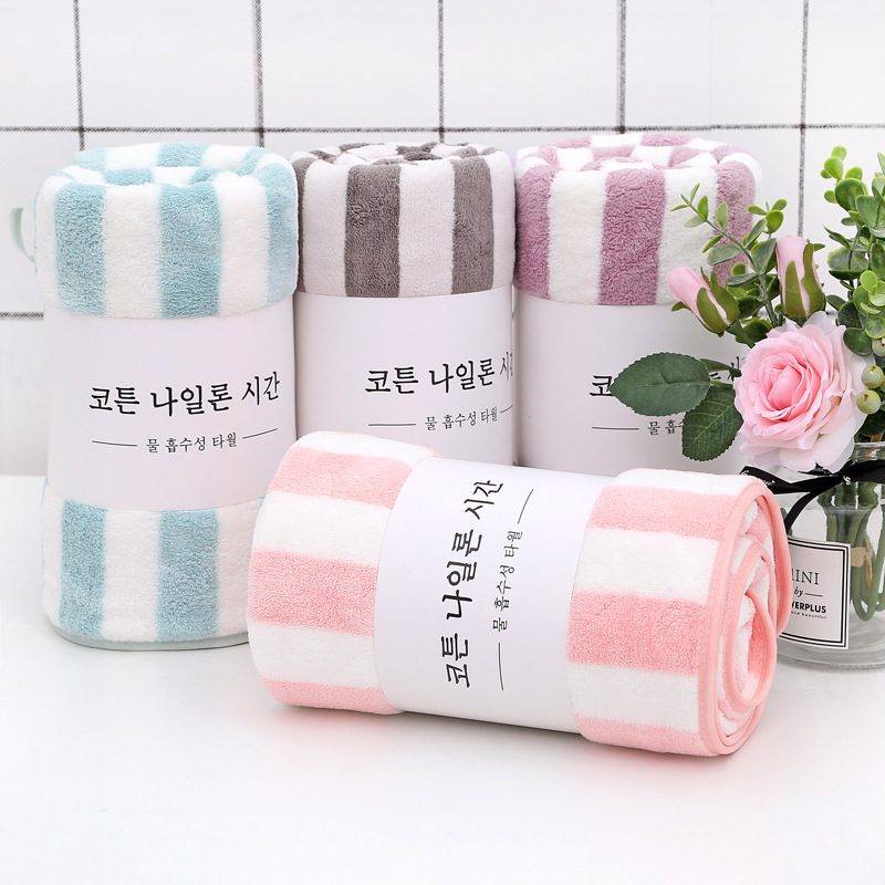【LOVELY HOME】【 Hold Jia 】 Waist seal wide strip warp braided edge bath towel Extra thick adult bath towel Solid color high-density coral velvet gift details Picture